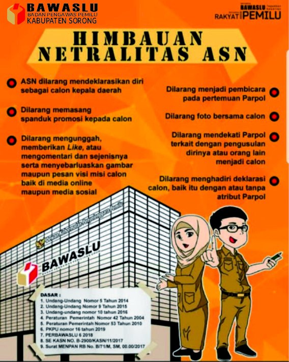 ASN HARUS NETRAL DALAM PILKADA