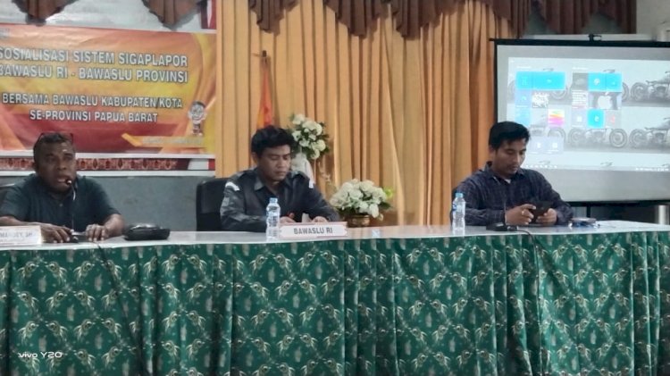 UJI COBA SIGAPLAPOR JADI AJANG PENGEMBANGAN DAN PENINGKATAN SDM BAWASLU KAB.SORONG