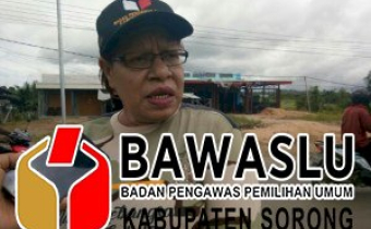 Badan Pengawas Pemilu( BAWASLU) Kabupaten Sorong Tertibkan APK