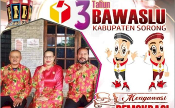 HUT 3 TAHUN, BAWASLU KABUPATEN SORONG MENATAP DEMOKRASI DIMASA PANDEMI